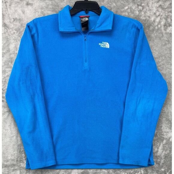 The North Face Women's Fleece Jacket‎ 1/4 Zip Blue Medium Pullover Long Sleeve - Picture 1 of 11